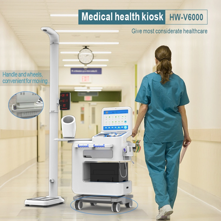 Hw-V6000 Medical Physical Health Examination Telehealth Kiosk for Hospital Clinic