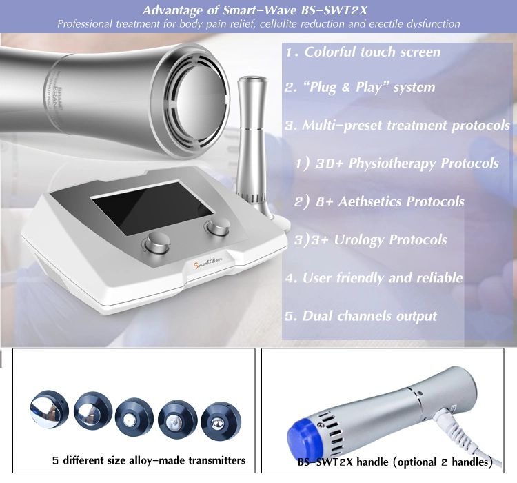 Physical Therapy Equipment Eswt Shockwave Therapy Machine BS-Swt2X